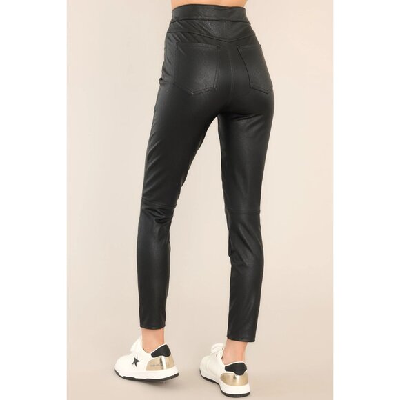 Spanx Womens Leather-Like Skinny Pants Noir Size S/P MSRP $148 - Picture 2 of 14